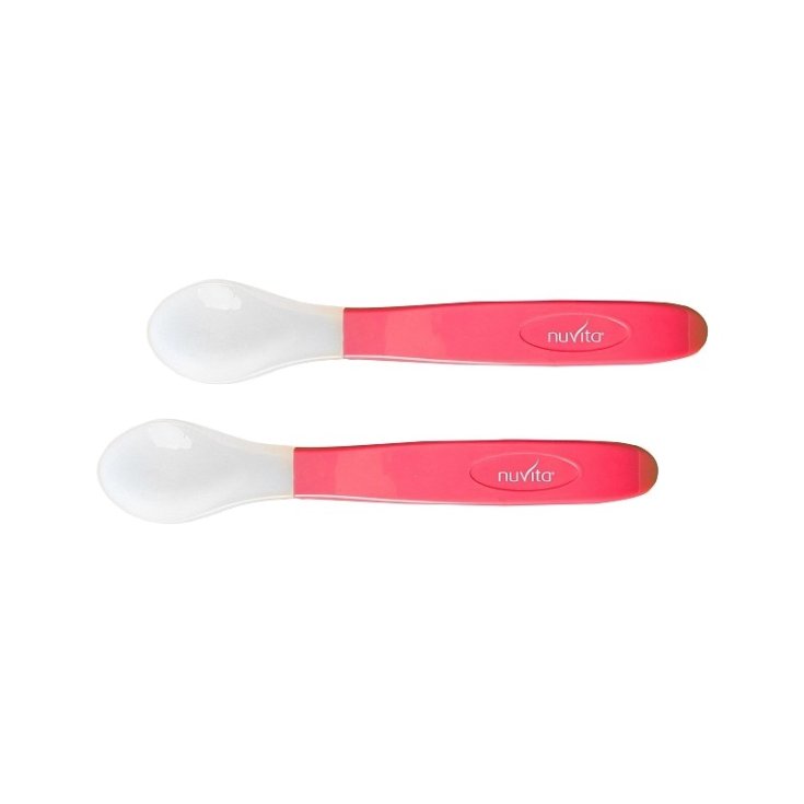 Nuvita Set 2 Pink Silicone Spoons
