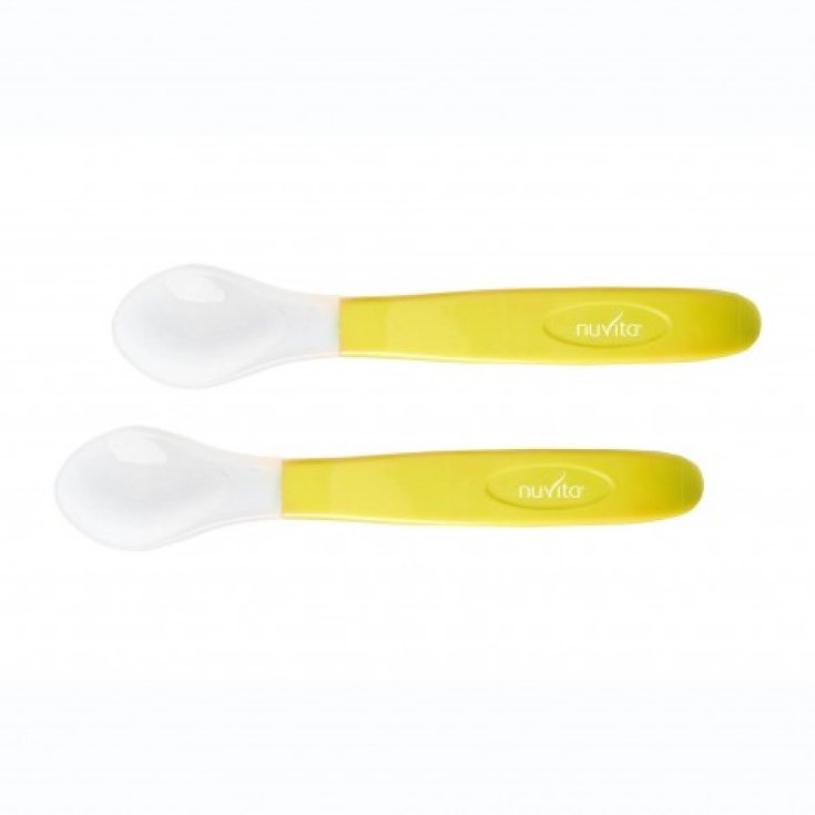Nuvita Set 2 Green Silicone Spoons