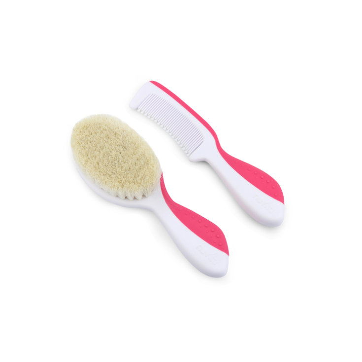 Nuvita Kit Hair Brush And Comb Pink Color