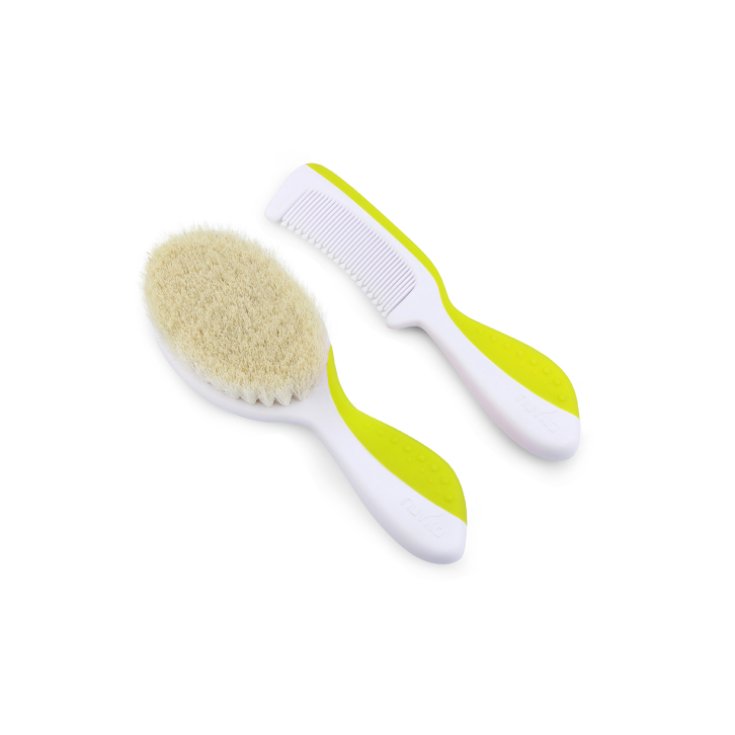 Nuvita Baby Kit Hair Brush + Comb Green Color 1 Piece