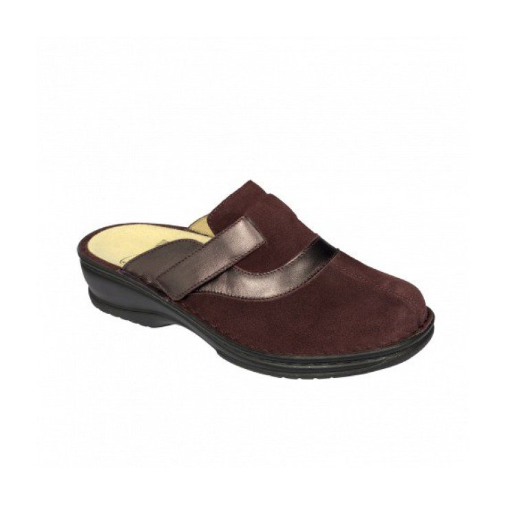 Scholl Ulrica Woman's Slipper Bioprint Footbed Color Dark Wine Size 38