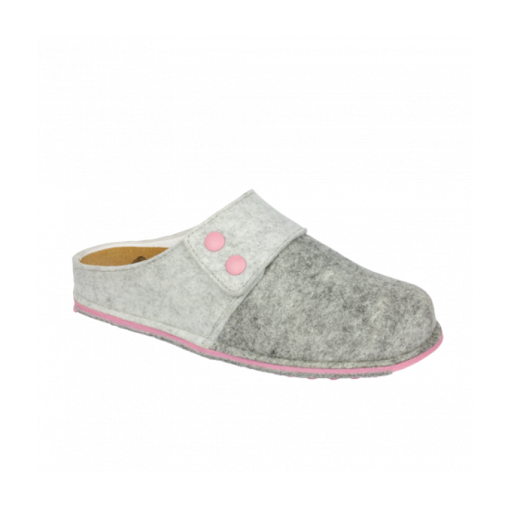 Scholl Spikey6 Felt Shoe Gray And Pink Color Number 35