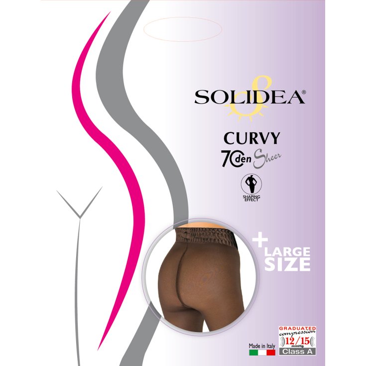 Solidea Curvy 70 Sheer Pantyhose Color Camel 1s-xl