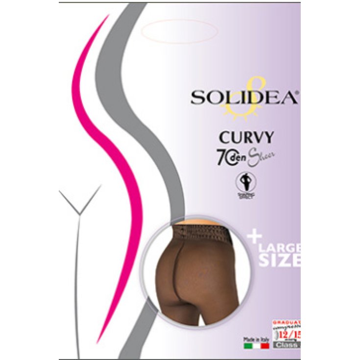 Solidea Curvy 70 Sheer Color X030 Navy Blue Size 3 ML / XL
