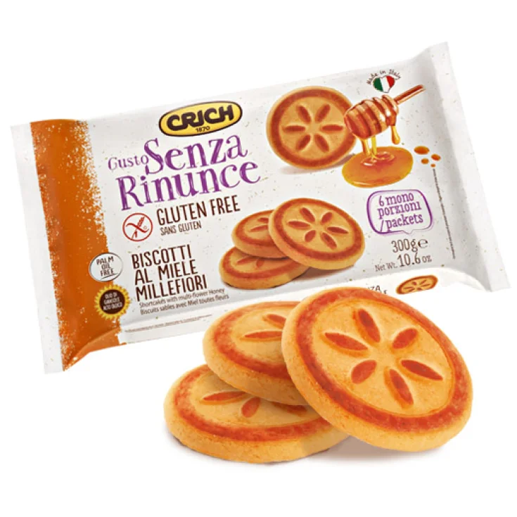 Crich Gusto Without Renunciation Mille Fiori Honey Biscuits Gluten Free 300g