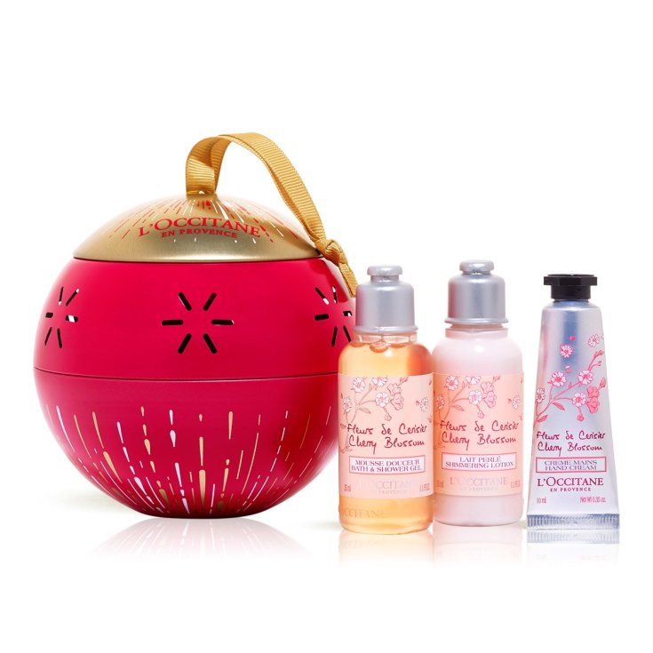 L'Occitane Christmas Lantern Cherry Blossom Set 3 Parts 2018