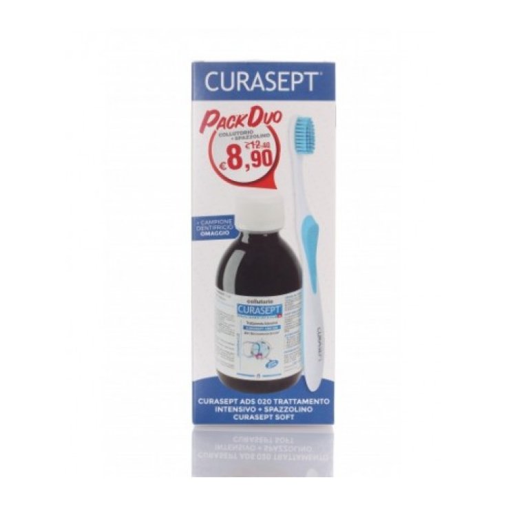 Curasept Pack Duo Ads Mouthwash Chlorhexidine 0.20% + Soft Clean Toothbrush