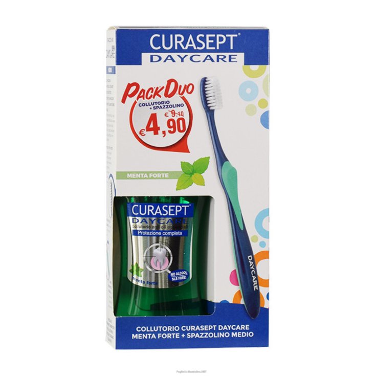 Curasept Daycare Complete Protection Mint Strong Mouthwash 250ml + Promo Toothbrush