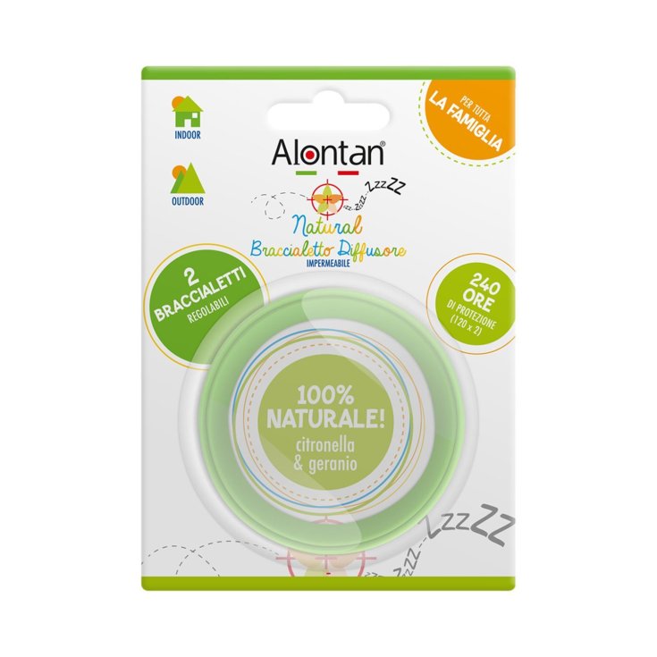 Alontan® Natural 100% Natural Waterproof Diffuser Bracelet Citronella & Geranium 2 Pieces