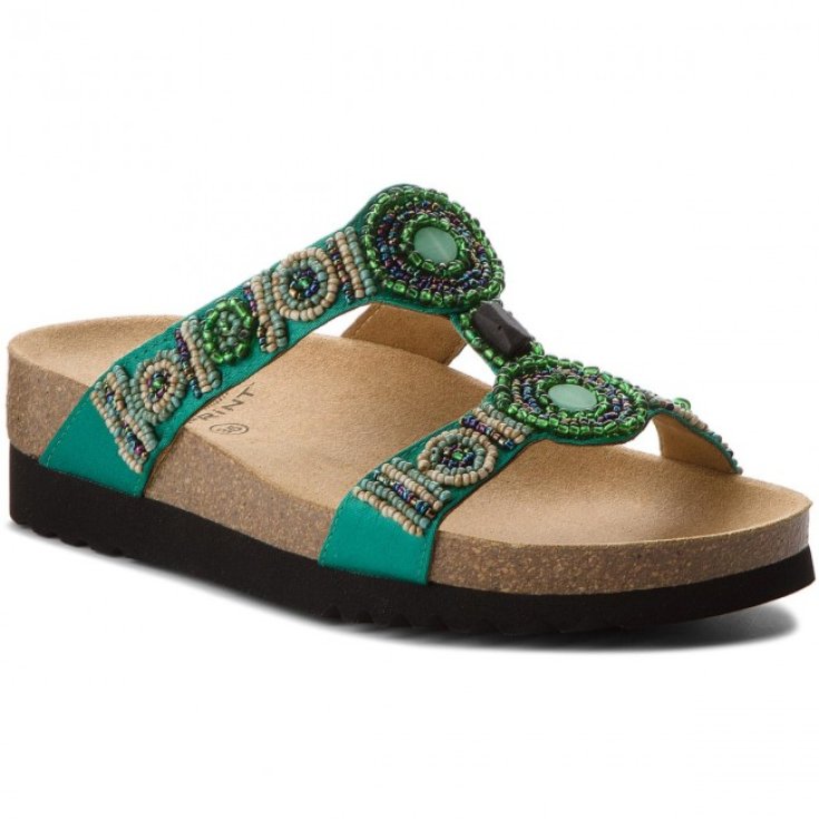 Dr.Sholl's New Bogotà Wedge Woman Sandal Color Emerald 42