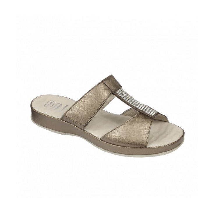 Dr Scholl Zelma Pea Leath Women's Leather Slipper Brown Color Size 37