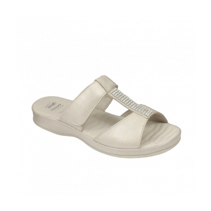 Scholl Zelma Sandal Woman Memory Cushion Insole Color Ivory Size 41