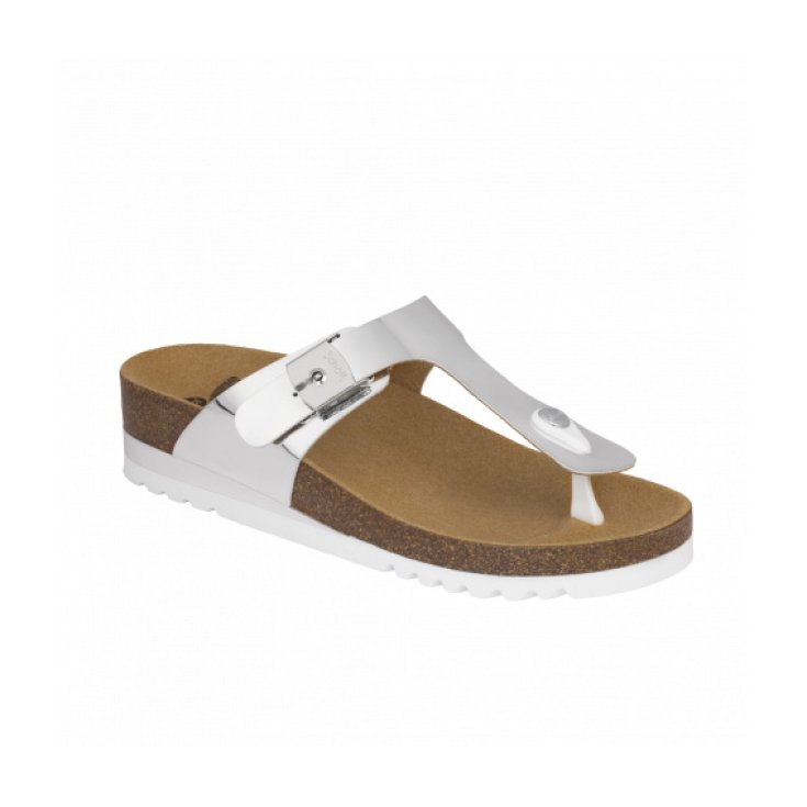 Dr Scholl Glam SS 1 Woman Flip Flops Silver Color Size 41