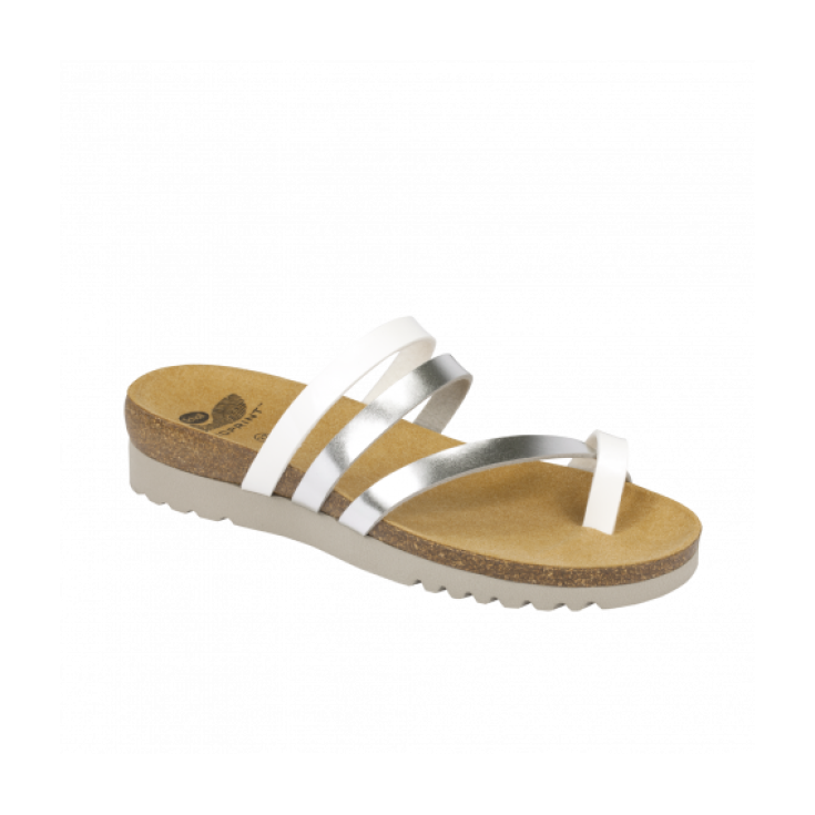 Scholl Alma Shoe In Imitation Leather Color White / Silver Number 40