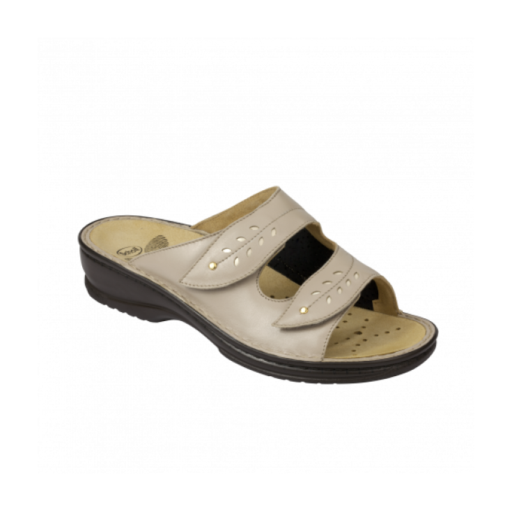 Scholl Bernadette Woman's Slipper Bioprint Footbed Beige Color Size 39