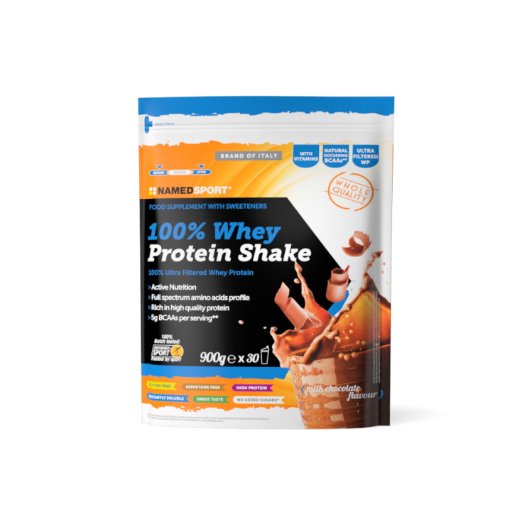 Named Sport 100% Whey Protein Shake Protein Supplement Milk Chocolate 900g