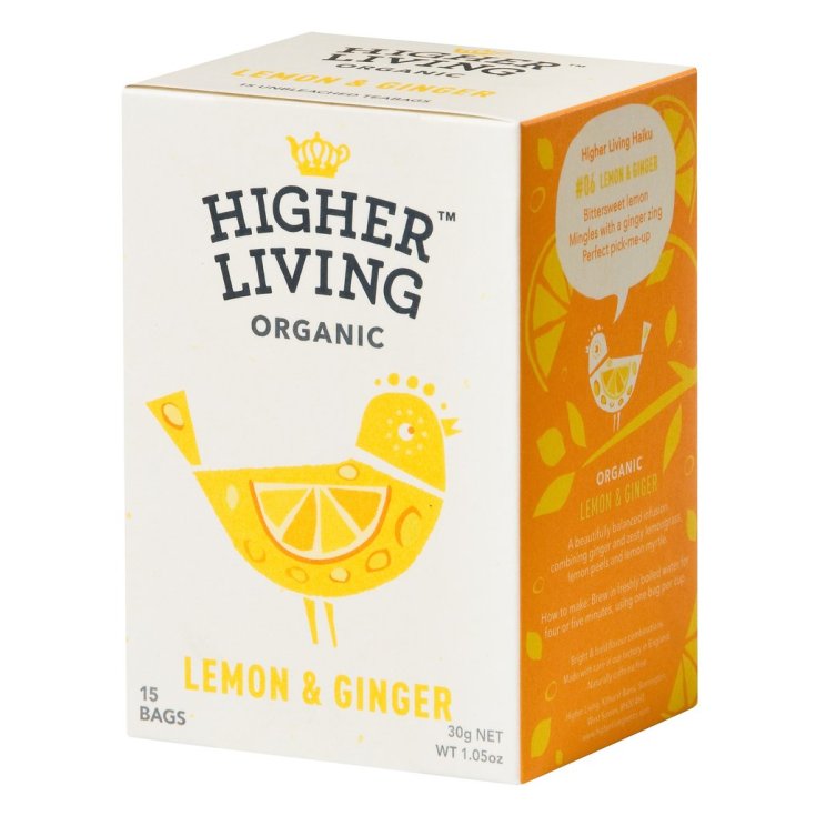 Higher Living Organic Lemon / Ginger Infusion 15 Filters