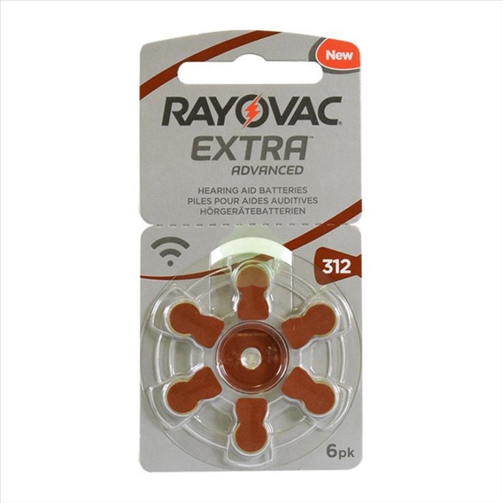 Rayovac Extra Advanced Zinc Batteries Mod 312 Ario 6 Pieces