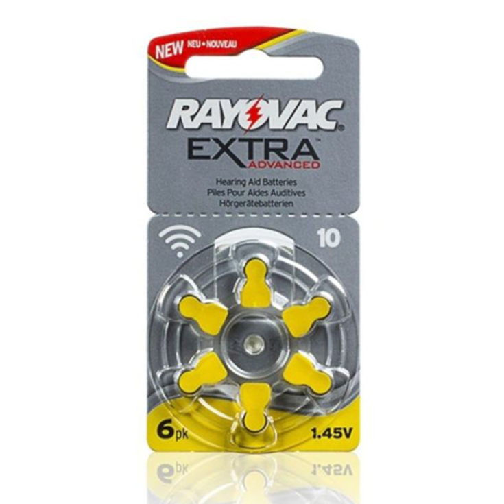 Rayovac Blister Zinc Air Batteries For Model 10 6 Pieces