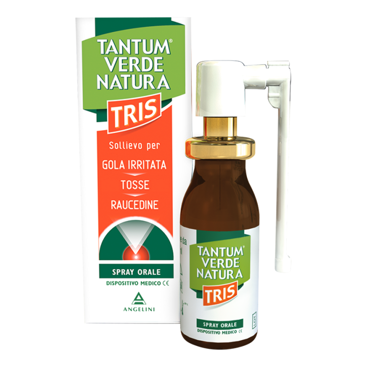 Angelini Tantum Verde Natura Tris Nebulizer For Throat Oral Spray 15ml