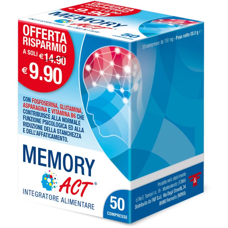 F&F Memory Act Food Supplement 50 Tablets