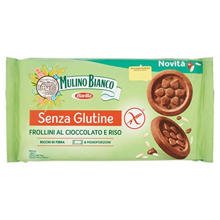 Mulino Bianco Shortbread Biscuits With Chocolate And Rice Gluten Free 250g