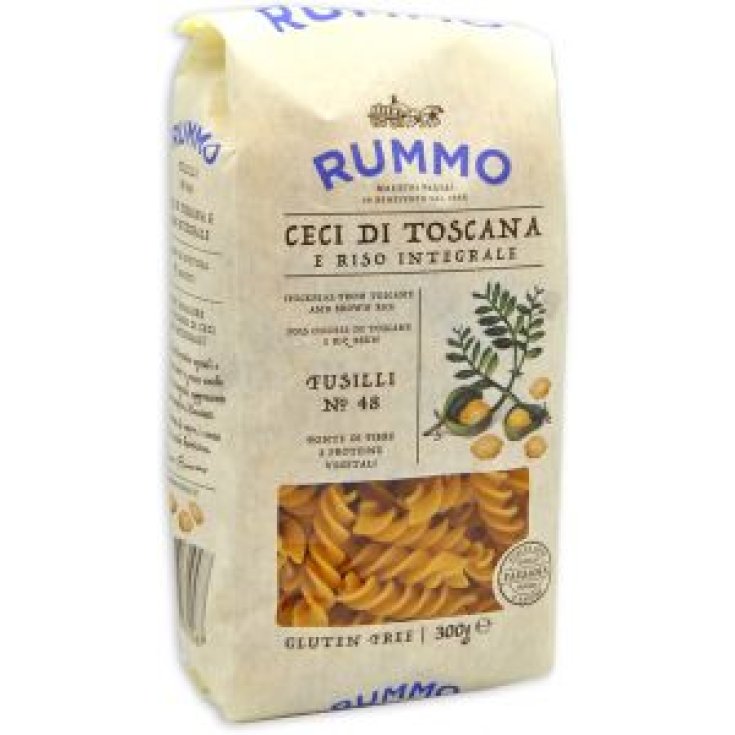 Rummo Pasta with Tuscan Chickpeas and Brown Rice Fusilli n48 Gluten Free 300g