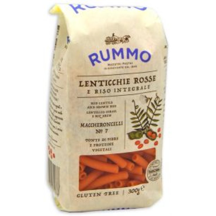 Rummo Pasta with Red Lentils and Brown Rice Maccheroncelli n7 Gluten Free 300g