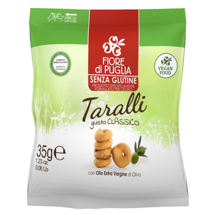 Fiore Di Puglia Taralli Classic Taste With Gluten Free Extra Virgin Olive Oil 35g