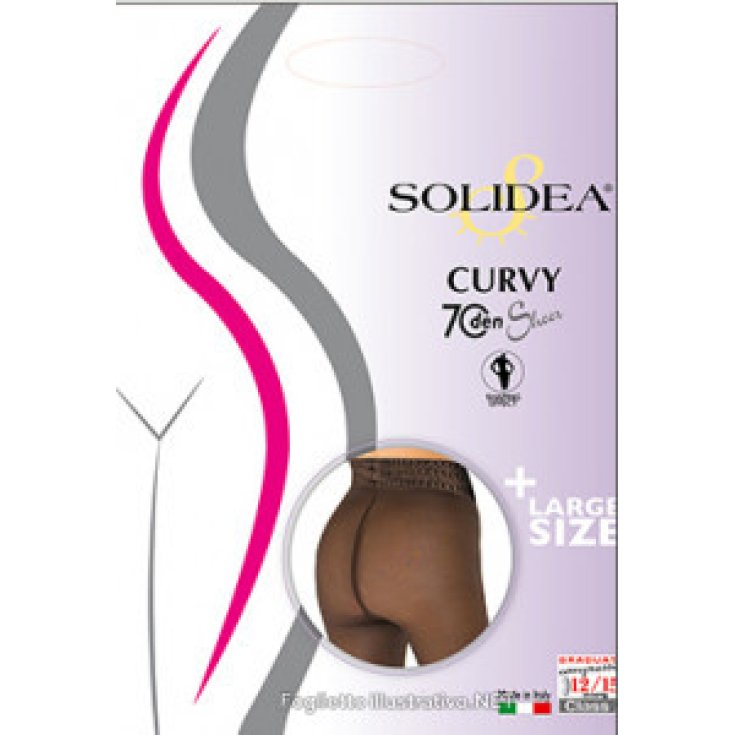 Solidea Curvy 70 Sheer Graduated Compression Tights With Elastic Bodice Color Glace Size 3ML-XL 1 Pair