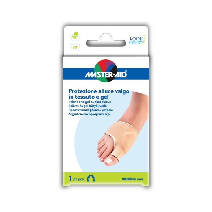 Master-Aid® Foot Care Protection Hallux Valgus In Fabric And Gel 1 Piece 88x88x6mm Master-Aid® Foot Care Protection Hallux Valgus In Fabric And Gel 1 Piece 88x88x6mm