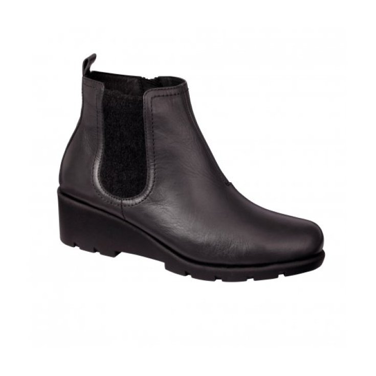 Scholl Carol Ankle Boot In Dark Gray Leather Size 41