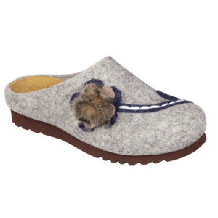 Dr. Scholl® Hermeline Women's Shoe Felt With Flower Color Gray Size 41