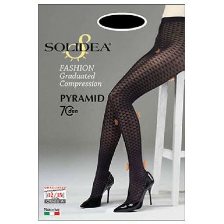 Solidea Pyramid 70 Microfibre Compression Tights 12/15 mmHg Color Black Size 3 ML