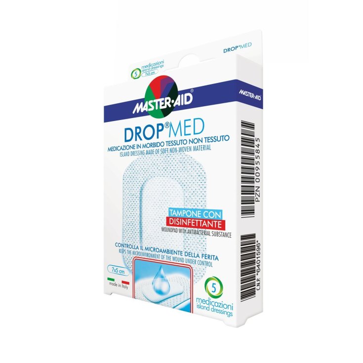 Master-Aid® Drop® Dressing In Soft Non Woven Fabric 10x10cm 5 Pieces Master-Aid® Drop® Dressing In Soft Non Woven Fabric 10x10cm 5 Pieces