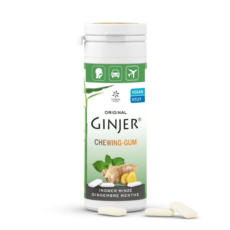 Lemon Pharma Original Ginjer® Chewing Gum Ginger & Mint Chewing Gum 30g