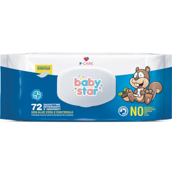 Baby Star Cleansing And Moisturizing Wipes 72 Pieces