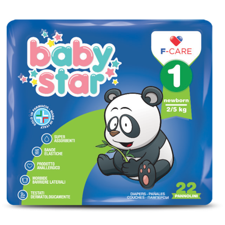 Baby Star Diapers 1 Newborn 2-5kg 22 Pieces