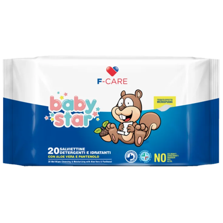 Baby Star Cleansing And Moisturizing Wipes 20 Pieces