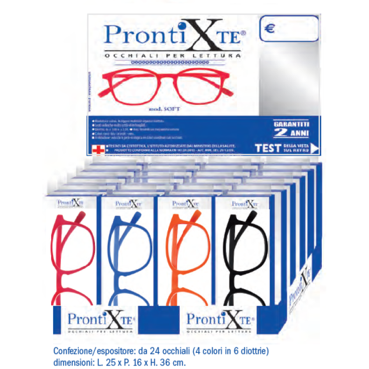 Italian Optical Industries Prontixte Kit Soft Reading Glasses 24 Pieces