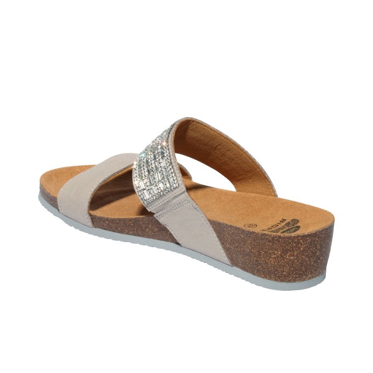 Dr. Scholl Daphne Microfibre + rhinestones Light Gray 39