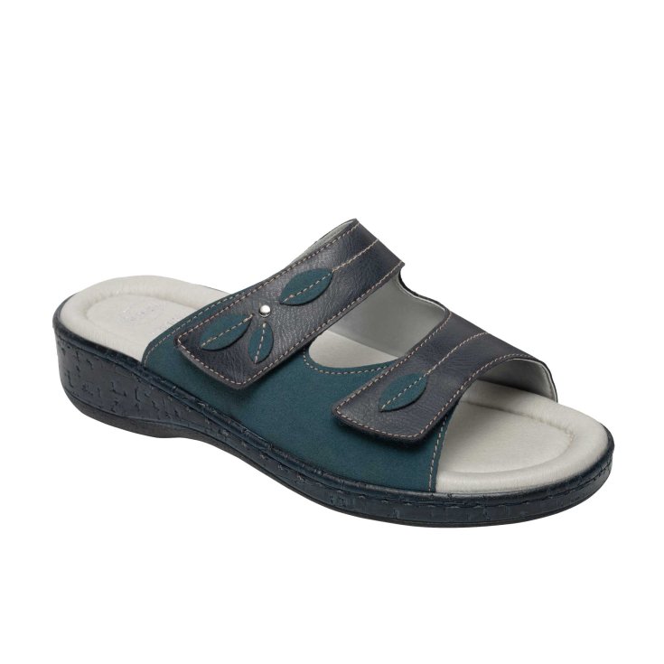 Scholl® Rosca 2.0 Synthetic Woman Shoe + Gelactiv® Footbed Ornament Blue Color Size 37