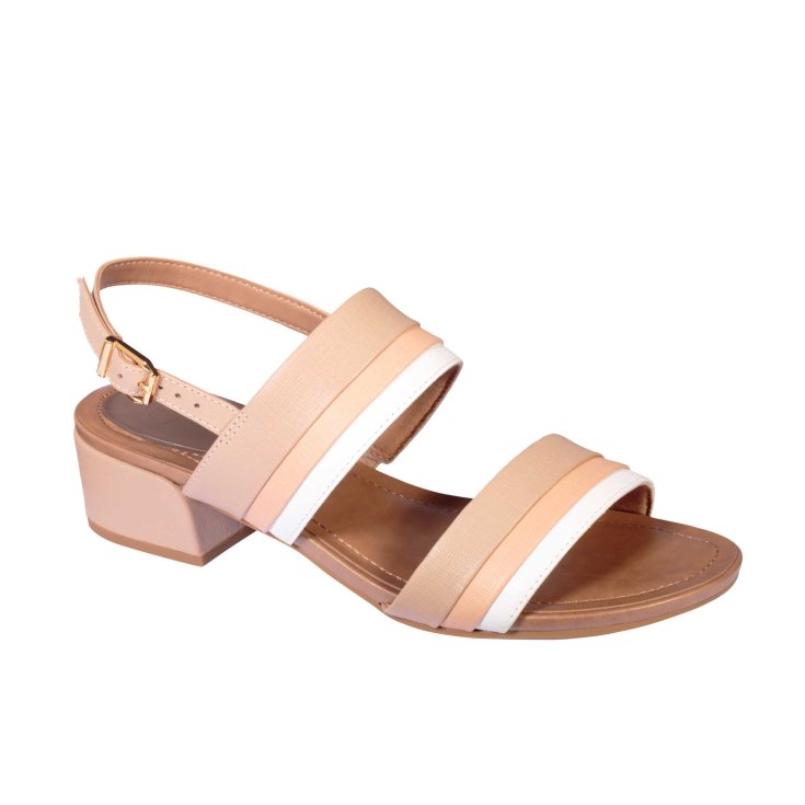 Scholl® Stephanie Woman Sandal in Gelactiv® Insole Leather Color Taupe / Pink / White Size 36