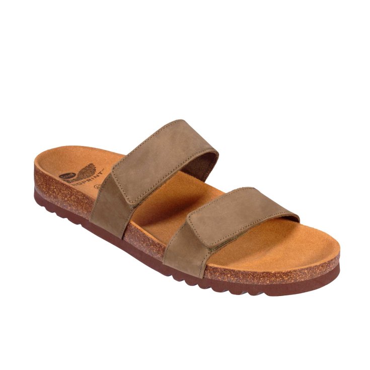 Scholl® Tymeg Men's Shoe In Nubuck Bioprint® Footbed Color Military Green Size 44
