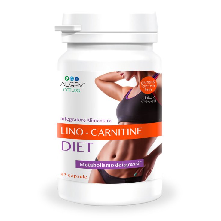 Algem Natura Lino-Carnitine Diet Food Supplement 45 Capsules