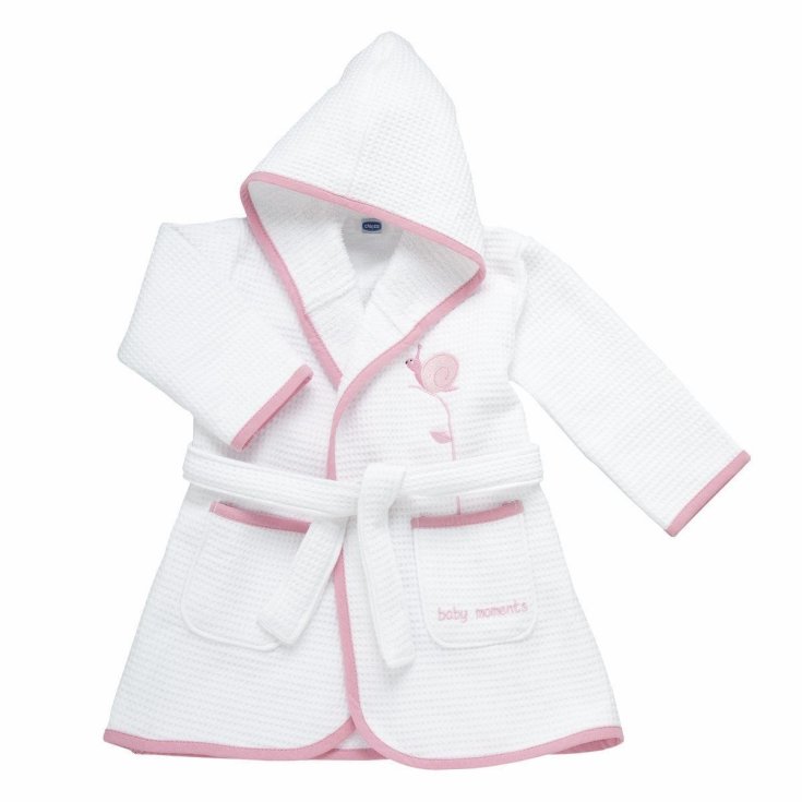 Piquet Bathrobe Tender Pink Snail 12m + Chicco®