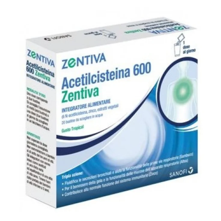 Acetylcysteine 600 Zentiva 10 Sachets