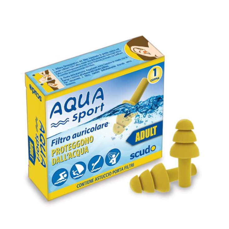 Aquasport Adult Earplugs Shield 2 Pieces