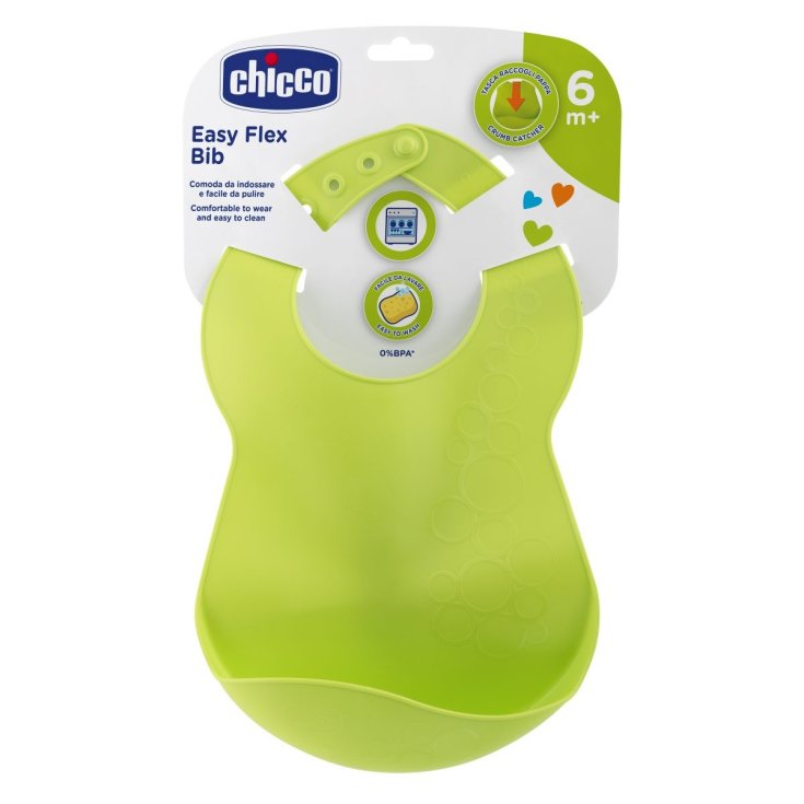 Rigid Baby Food Bib With Pocket 6m + Chicco® Green