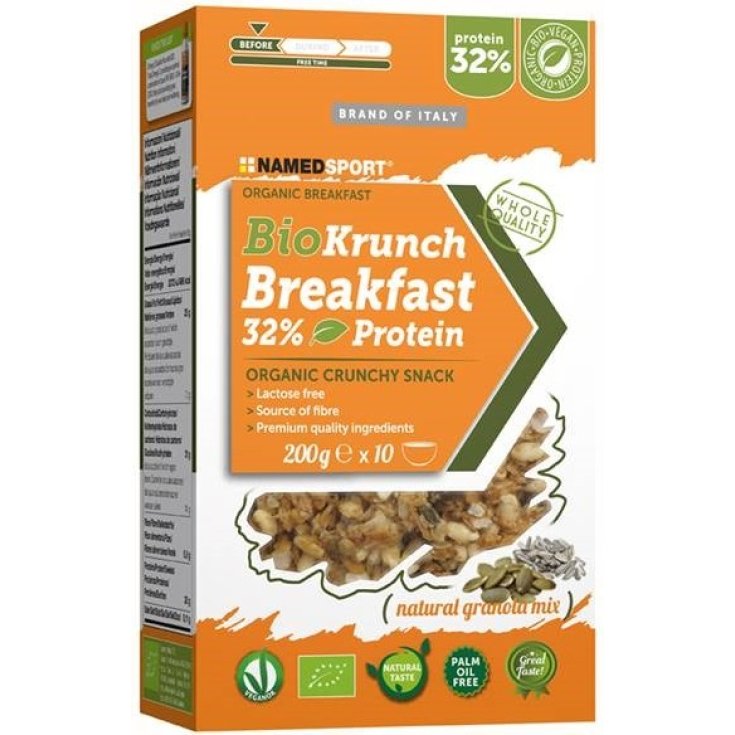 Biokrunch Breakfast 32% Protein Natural Granola Mix NamedSport® 200g